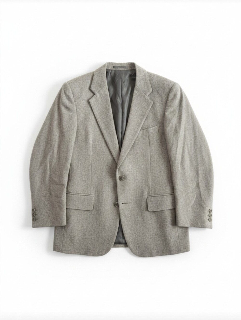 Vintage 38R Just For Men Shop Gray Wool Sport Coat Blazer 100% Pure Wool